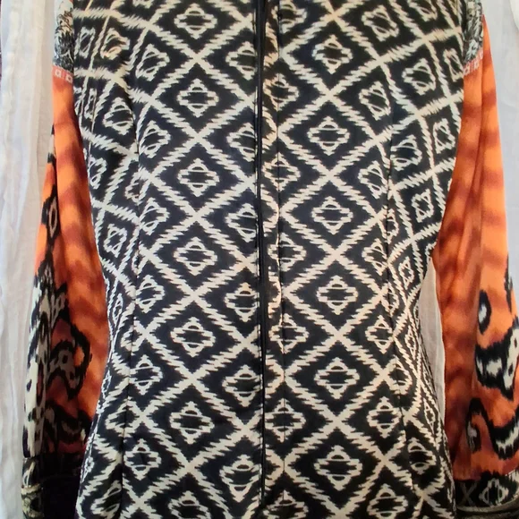 Elegant Long Sleeve Silk Kimono Style Dress with Side Slits Gold Embellished - Picture 8 of 13